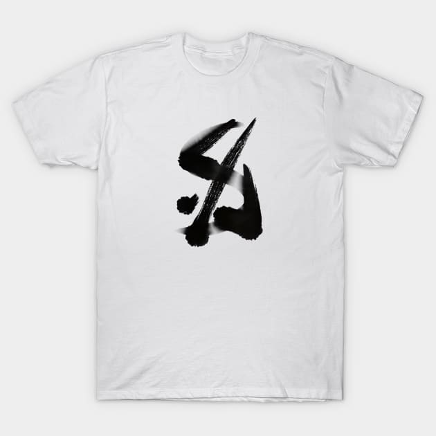 Zen Gesture in Black Ink T-Shirt by drumweaver